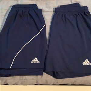 2 Blue Adidas Shorts